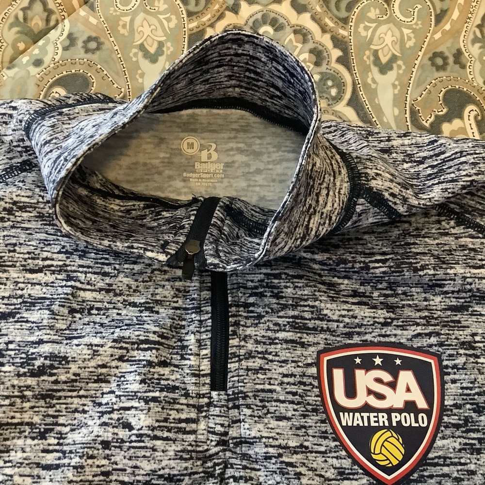 New USA Waterpolo Half Zip Pullover Men Sz M RARE - Picture 4 of 5